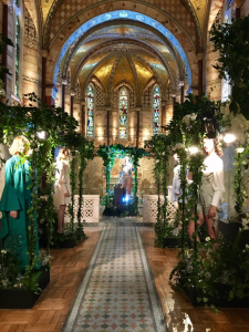 Fitzrovia Chapel decorated Alistair James collection London Fashion Week