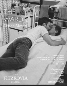 A photograph of two men in the Middlesex Hospital by Gideon Mendel